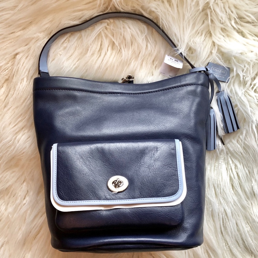 Coach Legacy Archival Two-Tone Leather Bucket Bag